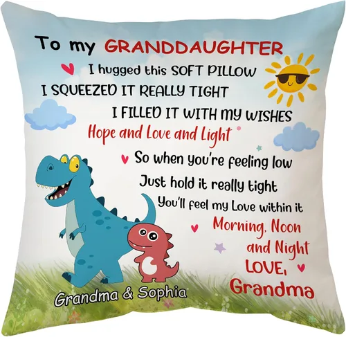 Miniatura 17 de Hyturtle Almohada para nieta (inserto incluido), regalos de Navidad y cumpleaños para nieta de abuela y bisabuela, almohada costera de tortuga Nieta