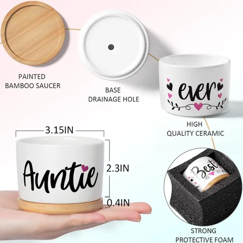 Miniatura 7 de MAYICIVO Regalos de Navidad para tía de parte de sobrina o sobrino, los mejores regalos para tía, los mejores regalos para la mejor tía del mundo