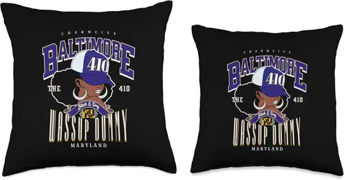 Miniatura 3 de Celebrate Baltimore with Afro Flair Throw Pillow