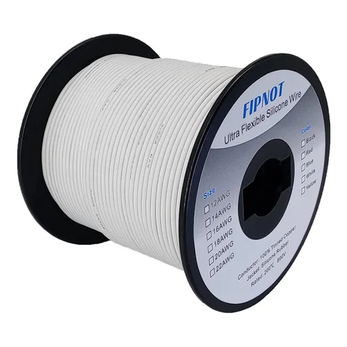 Miniatura 9 de Cable de 8 AWG Alambre Calibre 8 de Silicona - Carrete Negro de 25 pies, Alambre de Cobre Estañado Trenzado Extra Flexible 8AWG para Soldadura 200℃
