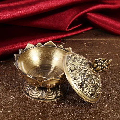 Miniatura 5 de Soporte para incienso, decoración de incienso de 2.7 x 2.8 in, incienso (bronce)