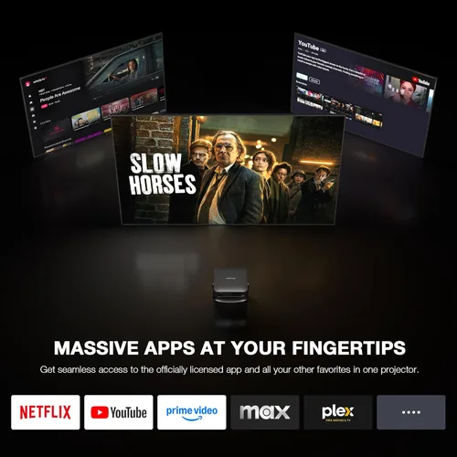 Miniatura 9 de 【Aplicación con Licencia Oficial y 1080P Nativo】El Mini Proyector Inteligente Más Delgado de 1.81" con WiFi y Bluetooth