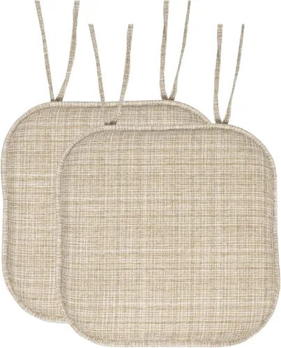 Sweet Home Collection - Cojines de espuma viscoelástica con tiras, goma antideslizante y diseño de panal de abejas y esquinas redondeadas de 16 x 16