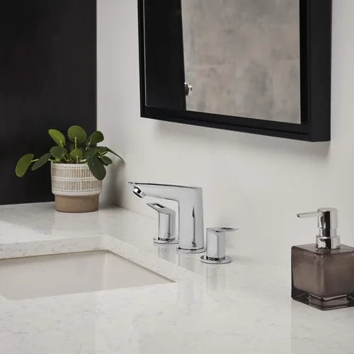 Miniatura 2 de GROHE 20225001 Bauloop, grifo de baño de tamaño M de 2 manijas de 8 pulgadas, 1.2 GPM, cromado