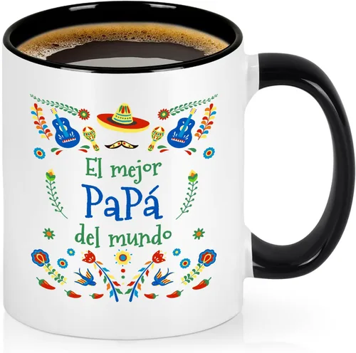 YHRJWN Papa Gifts - Taza de café El Mejor Papa Del Mundo, regalos para el día del padre, regalo de cumpleaños para papá de parte de hija o hijo, 11