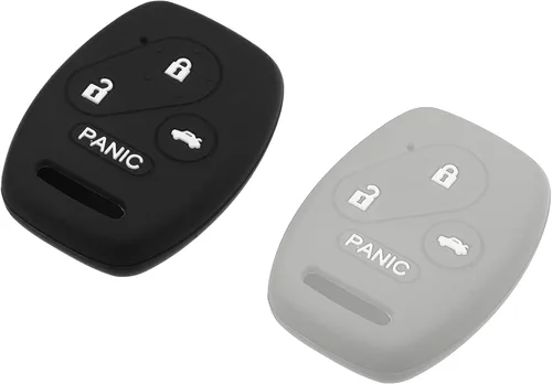 Miniatura 7 de Estuche protector de llave inteligente con 4 botones para Honda Accord Civic CR-V Element Pilot, de silicona, negro y azul (Paquete de 2)