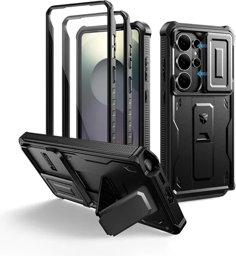 Miniatura 45 de Dexnor Funda para Samsung Galaxy S24 con Cubierta Deslizante Integrada para Cámara y Protector de Pantalla y Soporte, Funda Resistente a los Golpes