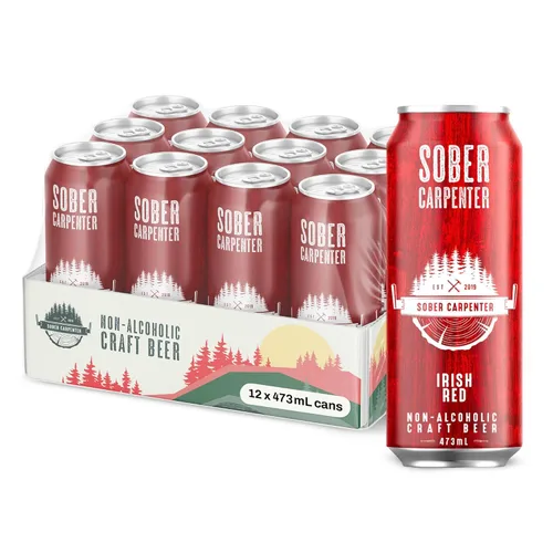 Miniatura 14 de SOBER CARPENTER - Cerveza sin alcohol de trigo blanco estilo belga, cerveza artesanal para todas las ocasiones, licores sin alcohol y alternativa al