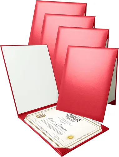 Miniatura 19 de Gradplaza Cubierta de diploma personalizada para graduación, documentos, soporte de diploma de certificado de cuero sintético liso