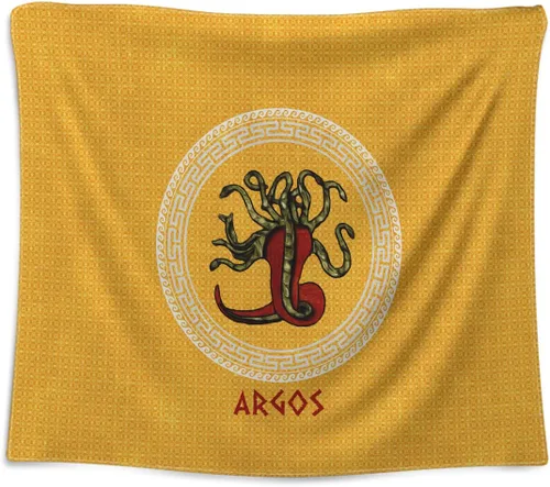 Miniatura 7 de Tapiz con emblema de la ciudad griega antigua, bandera de Polis griega, póster para colgar en la pared, 39.4 x 49.2 in, decoración de pared