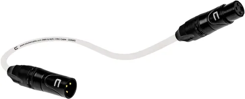 Miniatura 9 de Cable de conexión DMX de 3 pines XLR macho a hembra, 3 pies, color blanco, cable de datos DMX512 de 120 ohmios para luces de escenario y controles