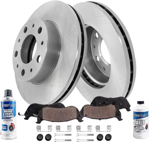 Miniatura 17 de Detroit Axle - Kit de freno delantero para Volkswagen Jetta 2010-2018, rotores de freno de disco, pastillas de freno de cerámica, bujes de cojinete