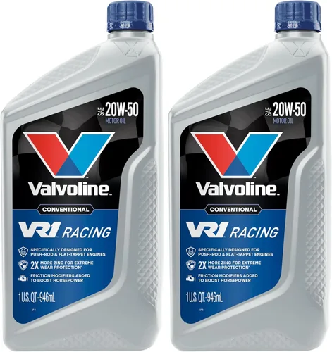 Valvoline VR1 Racing SAE 20W-50 Aceite de motor 1 QT (paquete de 2)