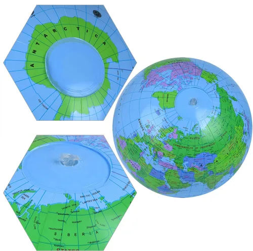 Miniatura 4 de Globo inflable de Coopay PVC Globo del mundo inflable de la Tierra Bola de playa inflable para jugar en la playa o enseñar