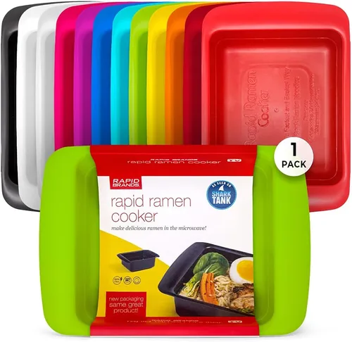 Miniatura 11 de Rapid Plastic - Tazón de fideos o sopas de plástico Sopa y fideos para microondas en cuestión de minutos, perfecto para dormitorio, cocina pequeña