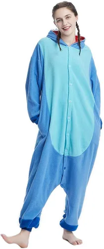Miniatura 5 de OGU' DEAL Pijama unisex para adultos, ropa de dormir con diseño de animales para disfraz de fiesta de Halloween, traje diario de dibujos animados