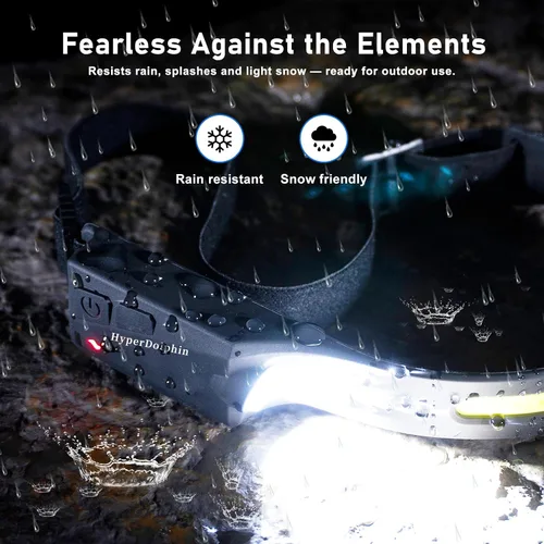 Miniatura 6 de Linterna Frontal LED Recargable Paquete de 4 – 500 Lúmenes, Impermeable, Haz Ancho de 230°, USB-C, Ligera, Cómoda con Largo Tiempo de Funcionamiento