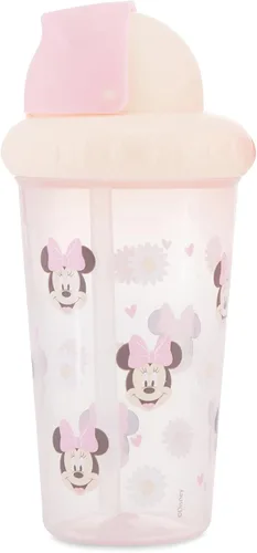 Miniatura 4 de Disney Vasos para sorber para niños y niñas Paquete de dos vasos para sorber de 10 onzas con popote y tapa, botella de agua de viaje azul duradera