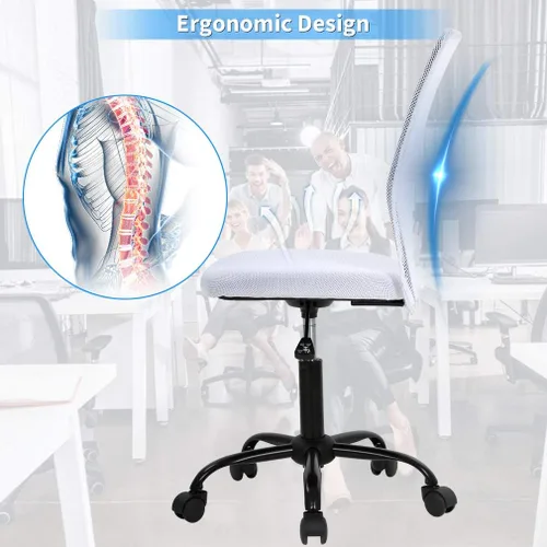 Miniatura 3 de Silla de oficina ergonómica silla ejecutiva con respaldo de malla giratoria para juegos de ordenador moderna y ajustable de altura de trabajo silla