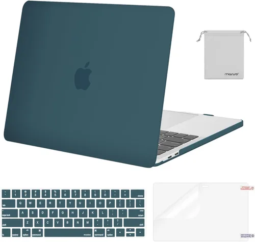 Miniatura 33 de MOSISO - Carcasa rígida de plástico, cubierta de teclado, protector de pantalla y bolsa de almacenamiento para MacBook Pro 13 pulgadas/33 cm Azul