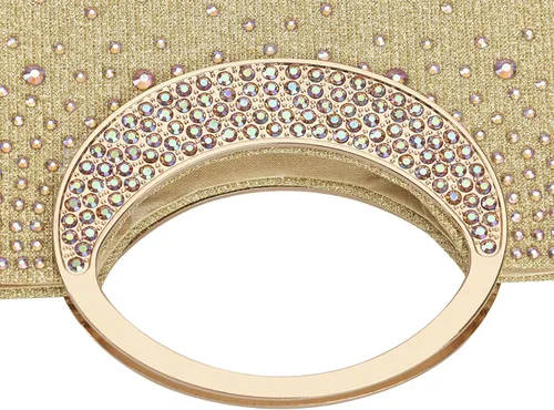Miniatura 28 de Dexmay - Bolso de mano con diamantes de imitación con asa de cristal para boda, fiesta, elegante bolso de mano para mujer