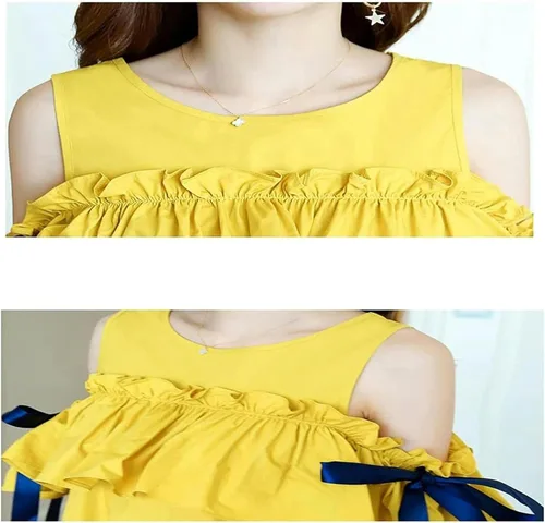Miniatura 5 de Ropa anti-radiación, vestidos de maternidad para embarazadas, faldas superiores de protección de doble capa EMF Shield Shield*1, mediano, amarillo