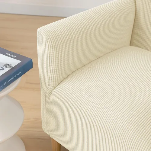 Miniatura 5 de LiveGo - Funda elástica para sillón de mediados de siglo moderno de 1 pieza, fundas de acento de jacquard para silla con brazos, fundas impermeables