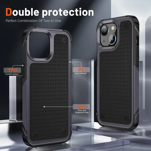 Miniatura 303 de Jeylly Funda para iPhone SE/Funda para iPhone 5S, Exterior de Plástico Duro que Absorbe Golpes + Interior de Silicona de Goma Defensor contra