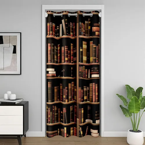 Miniatura 43 de Erosebridal Cortinas opacas de hojas para ventana de puerta, cortinas opacas de hojas blancas y negras, cortina de puerta de hojas, plantas Hojas