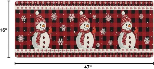 Miniatura 2 de Tapete de baño con diseño de muñeco de nieve navideño para bañera, antideslizante, de secado rápido y absorbente, tierra de diatomeas, fregadero