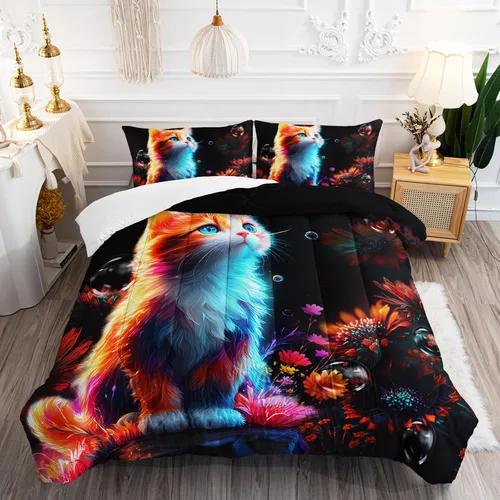 Miniatura 30 de Juego de edredón de tortuga con aguada oceánica, juego de ropa de cama de tortuga para cama individual, juego de cama con peces tropicales y vida