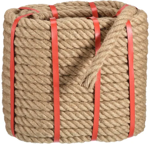 Miniatura 11 de uxcell Cuerda de yute natural, 1-1/2 pulgadas x 50 pies de grosor, cuerda de manila trenzada multiusos para tira y afloja, hamaca, escalada