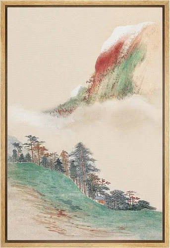 Miniatura 21 de NWT Impresión en lienzo enmarcado para pared, acuarela, grullas, pájaros volando, naturaleza salvaje, ilustraciones de arte moderno decorativo