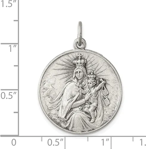 Miniatura 3 de Collar de plata de ley 925 con dije de medalla de Nuestra Señora del Santo Escapular joyería fina para mujer regalos para ella