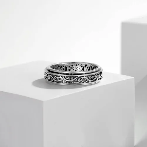 Miniatura 4 de YAFEINI Anillo giratorio de plata de ley para mujer, nudo celta, girasol, margarita, corazón, árbol de la vida, joyería de regalo para mujeres
