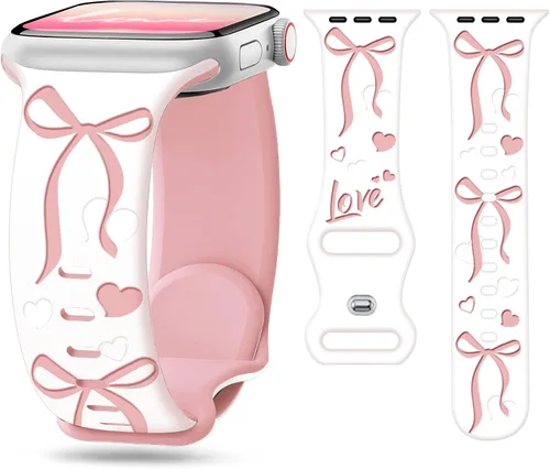 Miniatura 23 de Dressy Designer - Correa de silicona para orgullo compatible con Apple Watch para mujeres y hombres de 38/40/41/42/44/45/46/1.929 in, correas