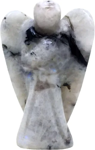 Miniatura 13 de Figura de ángel guardián de amazonita de 2 pulgadas, piedra natural tallada a mano, excelente para aliviar el estrés, la esperanza y la manifestación