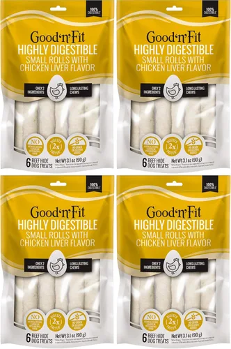 Miniatura 13 de Good 'n' Fit Twist Sticks hechos con cordero real, 15 unidades, trata a tu perro con masticables de cuero crudo de larga duración y altamente