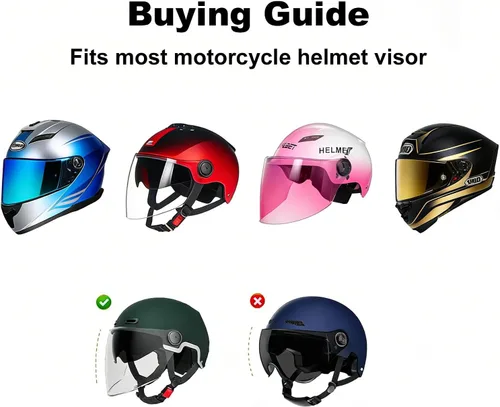 Miniatura 5 de Visera universal para casco de motocicleta, película antivaho y película resistente a la lluvia, 2 piezas, versión grande para lente de casco