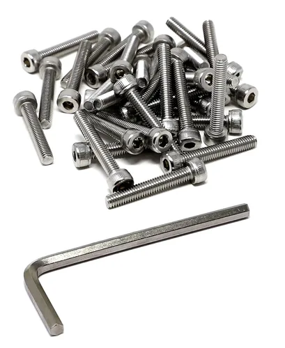 Miniatura 171 de iexcell 25 piezas M4 x 60/65/70/75/3.150 in paso de rosca 0.028 in acero inoxidable 304 cabeza hexagonal Tornillos Tornillos surtido Kit