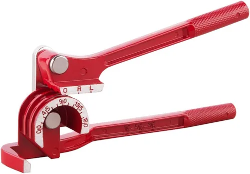 Wostore Dobladora de tubos de 180 grados, 3 en 1 para 1/4" 5/16" 3/8" OD, Dobladora de tubos de acero mecanizado 0-180° con agarre antideslizante
