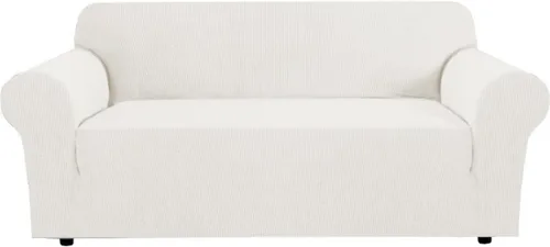 Miniatura 56 de H.VERSAILTEX Fundas elásticas para sofá, fundas de sofá para perros, fundas para sofá de 3 asientos con tela jacquard gruesa a cuadros con parte