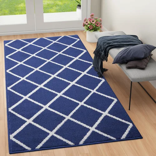 Miniatura 31 de Finchitty Alfombra para Puerta Interior, Resistente a la Suciedad y Absorbente, de Perfil Bajo, Antideslizante, Lavable, Alfombras de Piso