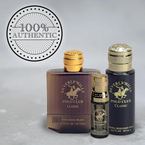 Miniatura 7 de Beverly Hills Polo Club BHPC Colección de fragancias clásicas para hombre, set de regalo de 3 piezas con Eau de Toilette, desodorante corporal