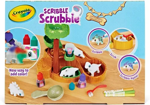 Miniatura 6 de Crayola Scribble Scrubbie Pets - Tobogán acuático de dinosaurio, juguetes de dinosaurio para niños, juguete de aseo de mascotas, regalos para niños