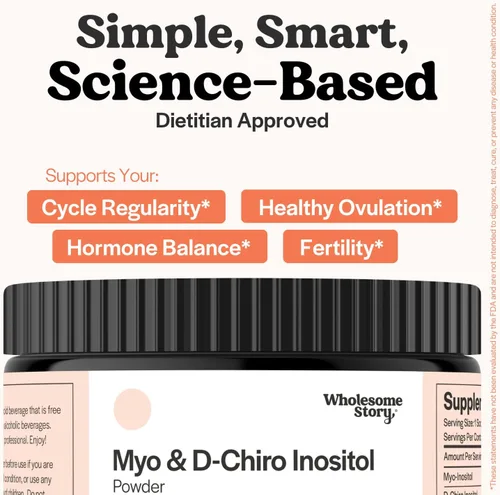 Miniatura 2 de Suplemento en polvo de mio-inositol y D-Chiro inositol para mujeres Equilibrio hormonal y apoyo saludable de la función ovárica Vitamina B8