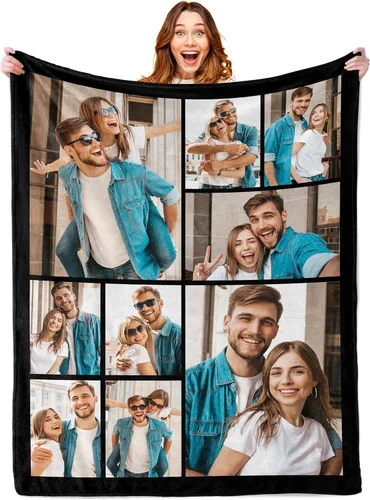 Miniatura 17 de Manta personalizada Cara Nonna con foto, manta con imagen personalizada para Navidad, San Valentín, aniversario, regalos de cumpleaños, regalos