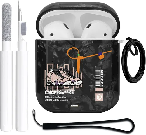 Miniatura 13 de Gedicht Compatible con fundas protectoras Apple Airpods de 2ª generación, zapatos deportivos de baloncesto y fútbol, repuesto suave de TPU