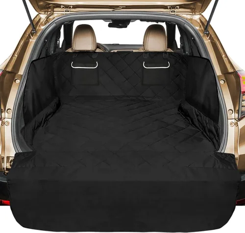 Miniatura 14 de Veckle Forro de carga para perros SUV, resistente al agua, con solapas laterales, protector de área de carga compacto a mediano con solapa