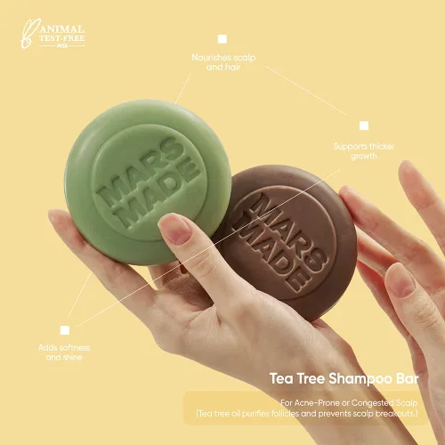 Miniatura 2 de Barra de champú de árbol de té MARS MADE 2.0 - Jabón de baño sólido y champú para el cabello natural hidratante y humectante para el exceso de Árbol
